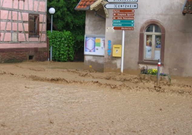 Coulée eau boueuse en Alsace